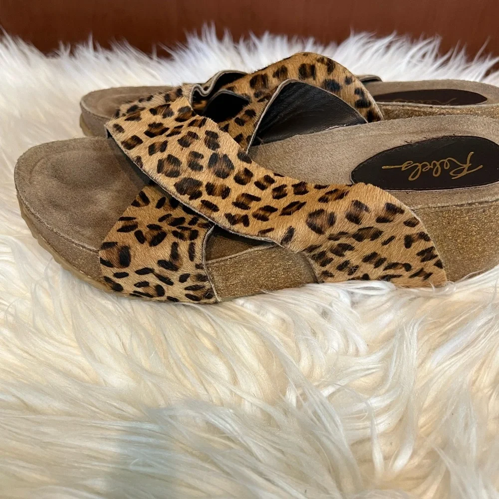 Rebels cheetah Cork Wedge‎ Sandal